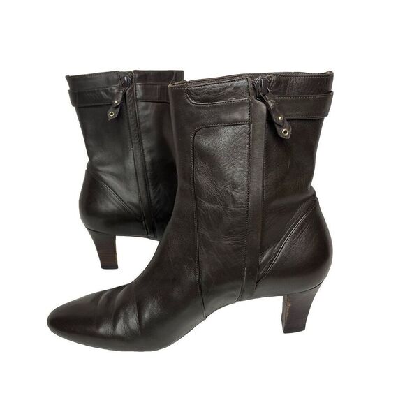Cole Haan Sole Lynda Booties Womens Size 8.5B  Brown Leather‎ - Picture 3 of 16